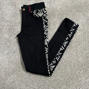 Chaser Tribal Pattern Black Pants